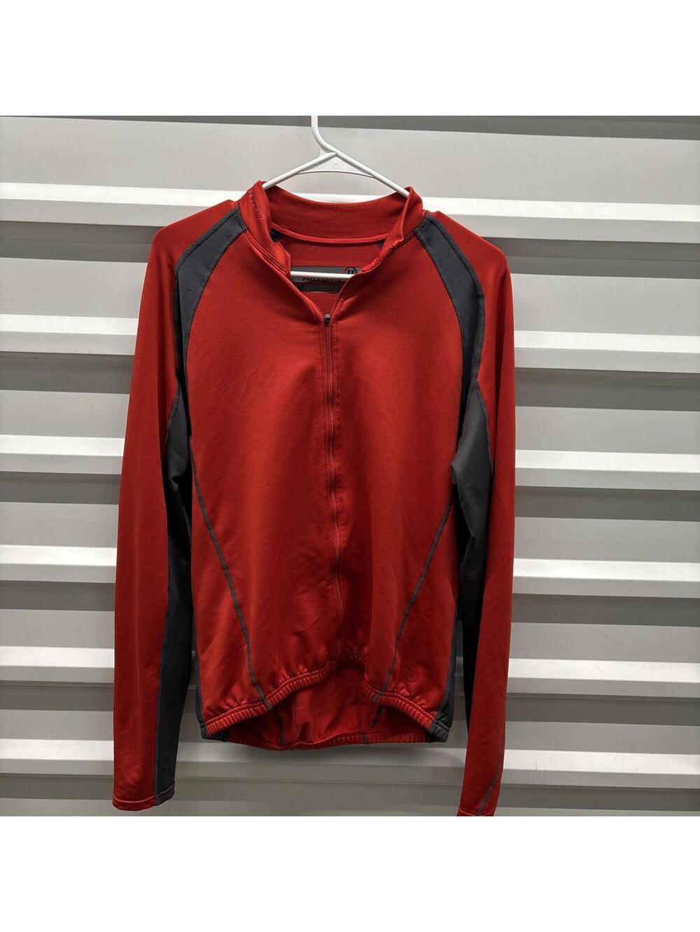 Novara Cycling Jacket Mens MFull Zip Nylon Reflective Lined Red